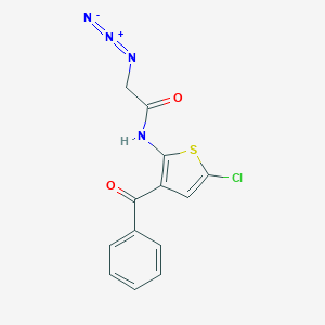 molecular formula C13H9ClN4O2S B429019 2-azido-N-(3-benzoyl-5-chlorothien-2-yl)acetamide 