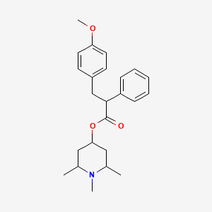1,2,6-trimethylpiperidin-4-yl 3-(4-methoxyphenyl)-2-phenylpropanoate