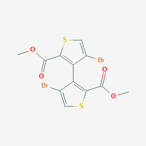 molecular formula C12H8Br2O4S2 B429023 2,2'-Dimethoxycarbonyl-4,4'-dibromo-3,3'-bithiophene 