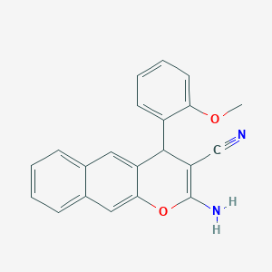 molecular formula C21H16N2O2 B4290233 2-amino-4-(2-methoxyphenyl)-4H-benzo[g]chromene-3-carbonitrile 