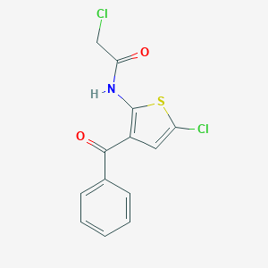 molecular formula C13H9Cl2NO2S B429025 N-(3-benzoyl-5-chlorothien-2-yl)-2-chloroacetamide 