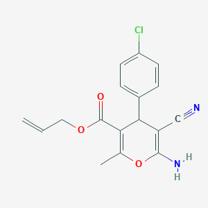 allyl 6-amino-4-(4-chlorophenyl)-5-cyano-2-methyl-4H-pyran-3-carboxylate