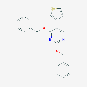 molecular formula C22H18N2O2Se B429028 2,4-Bis(benzyloxy)-5-selenophen-3-ylpyrimidine 