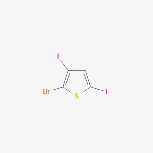 molecular formula C4HBrI2S B429029 2-Bromo-3,5-diiodothiophene 