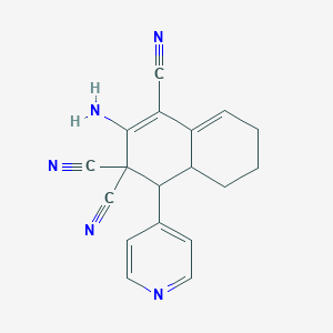 2-amino-4-pyridin-4-yl-4a,5,6,7-tetrahydronaphthalene-1,3,3(4H)-tricarbonitrile