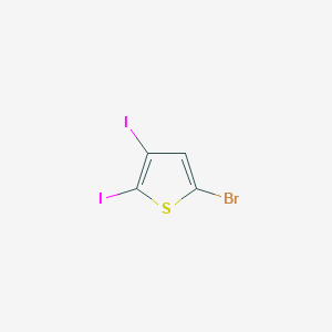 molecular formula C4HBrI2S B429031 5-Bromo-2,3-diiodothiophene 