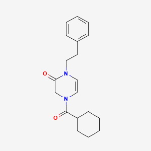 4-(cyclohexylcarbonyl)-1-(2-phenylethyl)-3,4-dihydropyrazin-2(1H)-one