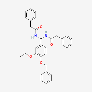 N,N'-{[4-(benzyloxy)-3-ethoxyphenyl]methylene}bis(2-phenylacetamide)