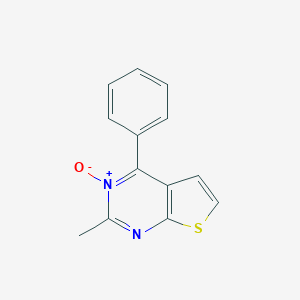 molecular formula C13H10N2OS B429034 2-Methyl-4-phenylthieno[2,3-d]pyrimidine 3-oxide 