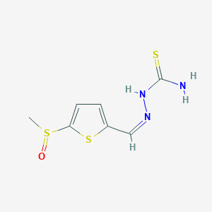 molecular formula C7H9N3OS3 B429037 5-(Methylsulfinyl)thiophene-2-carbaldehyde thiosemicarbazone 