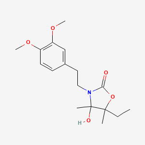 molecular formula C17H25NO5 B4290383 3-[2-(3,4-dimethoxyphenyl)ethyl]-5-ethyl-4-hydroxy-4,5-dimethyl-1,3-oxazolidin-2-one 