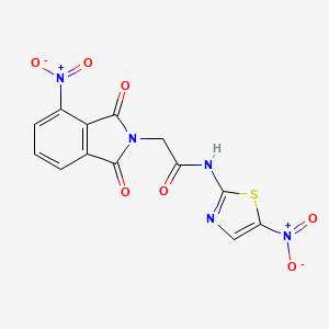 molecular formula C13H7N5O7S B4290417 2-(4-nitro-1,3-dioxo-1,3-dihydro-2H-isoindol-2-yl)-N-(5-nitro-1,3-thiazol-2-yl)acetamide 