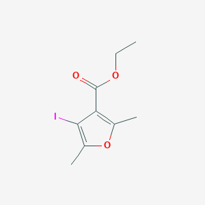 molecular formula C9H11IO3 B429043 Ethyl 4-iodo-2,5-dimethyl-3-furoate 