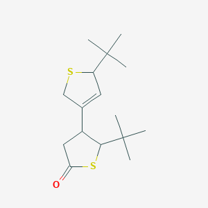 molecular formula C16H26OS2 B429044 5-tert-butyl-4-(5-tert-butyl-2,5-dihydrothien-3-yl)dihydrothiophen-2(3H)-one 