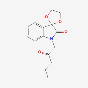 molecular formula C15H17NO4 B4290567 1'-(2-oxopentyl)spiro[1,3-dioxolane-2,3'-indol]-2'(1'H)-one 