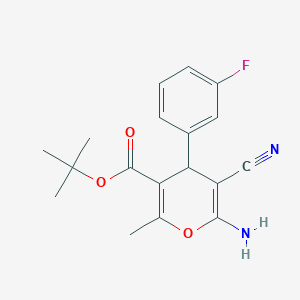tert-butyl 6-amino-5-cyano-4-(3-fluorophenyl)-2-methyl-4H-pyran-3-carboxylate