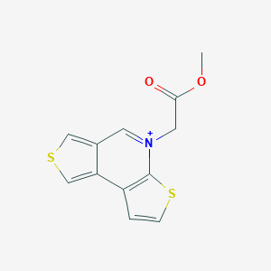 molecular formula C12H10NO2S2+ B429071 5-(2-Methoxy-2-oxoethyl)dithieno[2,3-b:3,4-d]pyridin-5-ium 