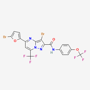 3-bromo-5-(5-bromo-2-furyl)-N-[4-(trifluoromethoxy)phenyl]-7-(trifluoromethyl)pyrazolo[1,5-a]pyrimidine-2-carboxamide