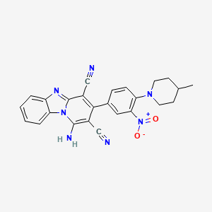 molecular formula C25H21N7O2 B4290737 1-amino-3-[4-(4-methylpiperidin-1-yl)-3-nitrophenyl]pyrido[1,2-a]benzimidazole-2,4-dicarbonitrile 