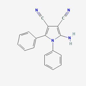 molecular formula C18H12N4 B4290739 2-amino-1,5-diphenyl-1H-pyrrole-3,4-dicarbonitrile CAS No. 78563-59-4