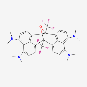 N,N,N',N',N'',N'',N''',N'''-octamethyl-1,11-bis(trifluoromethyl)-21-oxahexacyclo[9.9.1.1~2,6~.1~12,16~.0~10,23~.0~20,22~]tricosa-2(23),3,5,7,9,12,14,16(22),17,19-decaene-5,7,15,17-tetramine