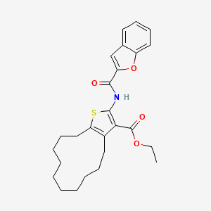 ethyl 2-[(1-benzofuran-2-ylcarbonyl)amino]-4,5,6,7,8,9,10,11,12,13-decahydrocyclododeca[b]thiophene-3-carboxylate