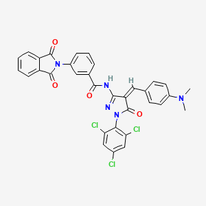 N-[4-[4-(dimethylamino)benzylidene]-5-oxo-1-(2,4,6-trichlorophenyl)-4,5-dihydro-1H-pyrazol-3-yl]-3-(1,3-dioxo-1,3-dihydro-2H-isoindol-2-yl)benzamide