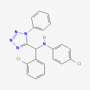 (4-chlorophenyl)[(2-chlorophenyl)(1-phenyl-1H-tetrazol-5-yl)methyl]amine