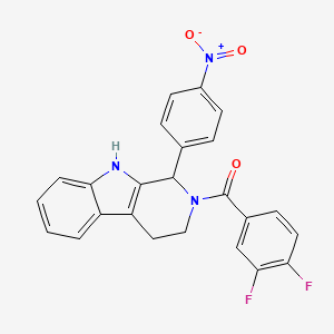 molecular formula C24H17F2N3O3 B4290808 2-(3,4-difluorobenzoyl)-1-(4-nitrophenyl)-2,3,4,9-tetrahydro-1H-beta-carboline 