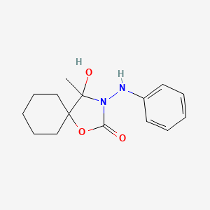 molecular formula C15H20N2O3 B4290822 3-anilino-4-hydroxy-4-methyl-1-oxa-3-azaspiro[4.5]decan-2-one 