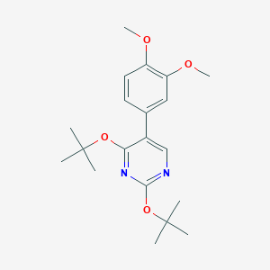 molecular formula C20H28N2O4 B429083 2,4-Ditert-butoxy-5-(3,4-dimethoxyphenyl)pyrimidine 