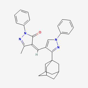 4-{[3-(1-adamantyl)-1-phenyl-1H-pyrazol-4-yl]methylene}-5-methyl-2-phenyl-2,4-dihydro-3H-pyrazol-3-one