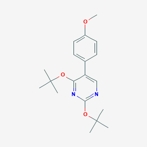 molecular formula C19H26N2O3 B429084 2,4-Ditert-butoxy-5-(4-methoxyphenyl)pyrimidine 