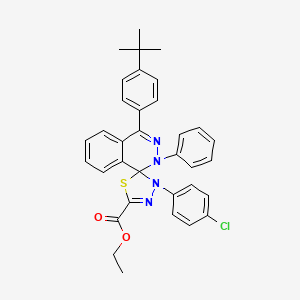 ethyl 4-(4-tert-butylphenyl)-3'-(4-chlorophenyl)-2-phenyl-2H,3'H-spiro[phthalazine-1,2'-[1,3,4]thiadiazole]-5'-carboxylate