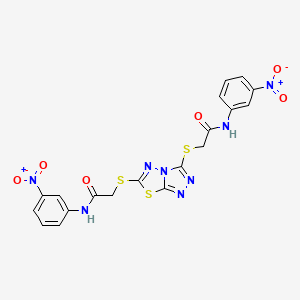 2,2'-[[1,2,4]triazolo[3,4-b][1,3,4]thiadiazole-3,6-diylbis(thio)]bis[N-(3-nitrophenyl)acetamide]