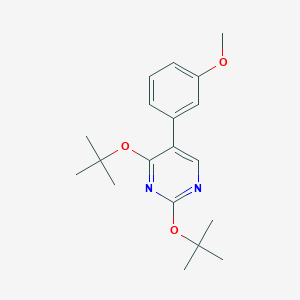 molecular formula C19H26N2O3 B429085 2,4-Ditert-butoxy-5-(3-methoxyphenyl)pyrimidine 