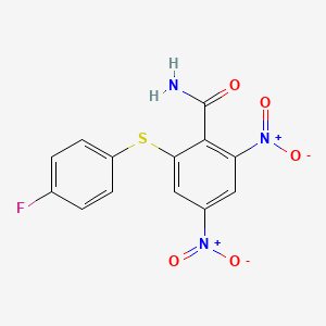 2-[(4-fluorophenyl)thio]-4,6-dinitrobenzamide