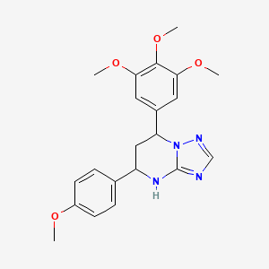 molecular formula C21H24N4O4 B4290927 5-(4-methoxyphenyl)-7-(3,4,5-trimethoxyphenyl)-4,5,6,7-tetrahydro[1,2,4]triazolo[1,5-a]pyrimidine CAS No. 309279-58-1
