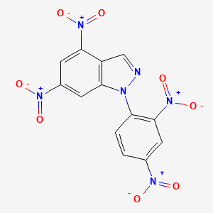 molecular formula C13H6N6O8 B4290934 1-(2,4-dinitrophenyl)-4,6-dinitro-1H-indazole 