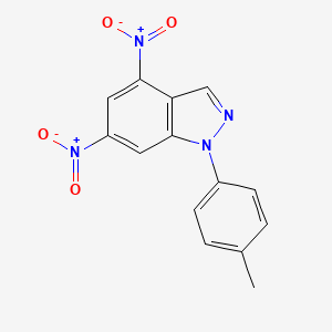 molecular formula C14H10N4O4 B4290954 1-(4-methylphenyl)-4,6-dinitro-1H-indazole 