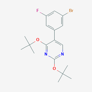 5-(3-Bromo-5-fluorophenyl)-2,4-ditert-butoxypyrimidine
