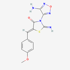 molecular formula C13H11N5O3S B4290985 3-(4-amino-1,2,5-oxadiazol-3-yl)-2-imino-5-(4-methoxybenzylidene)-1,3-thiazolidin-4-one 