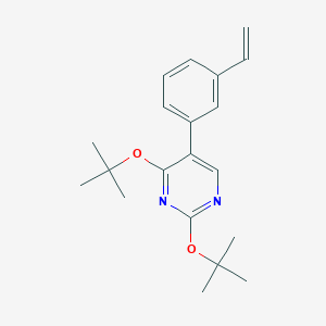 molecular formula C20H26N2O2 B429100 2,4-Ditert-butoxy-5-(3-vinylphenyl)pyrimidine 