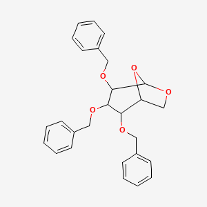 molecular formula C27H28O5 B4291015 2,3,4-三(苄氧基)-6,8-二氧杂双环[3.2.1]辛烷 