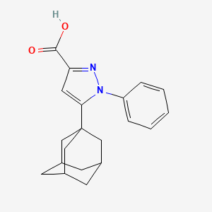 molecular formula C20H22N2O2 B4291027 5-(1-adamantyl)-1-phenyl-1H-pyrazole-3-carboxylic acid CAS No. 309283-90-7