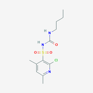 molecular formula C12H18ClN3O3S B4291041 N-[(butylamino)carbonyl]-2-chloro-4,6-dimethylpyridine-3-sulfonamide 