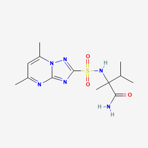 molecular formula C13H20N6O3S B4291049 N~2~-[(5,7-dimethyl[1,2,4]triazolo[1,5-a]pyrimidin-2-yl)sulfonyl]-3-methylisovalinamide 