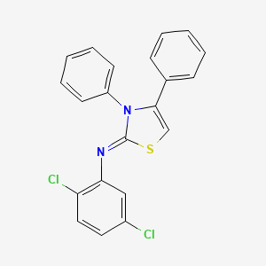 molecular formula C21H14Cl2N2S B4291060 (2,5-dichlorophenyl)(3,4-diphenyl-1,3-thiazol-2(3H)-ylidene)amine 