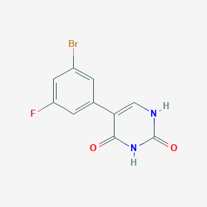 molecular formula C10H6BrFN2O2 B429108 5-(3-bromo-5-fluorophenyl)-2,4(1H,3H)-pyrimidinedione 