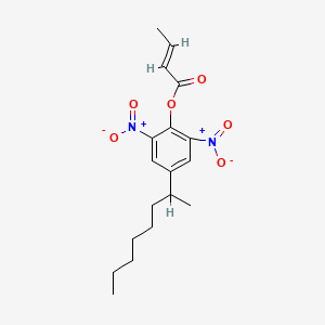 4-(1-methylheptyl)-2,6-dinitrophenyl but-2-enoate